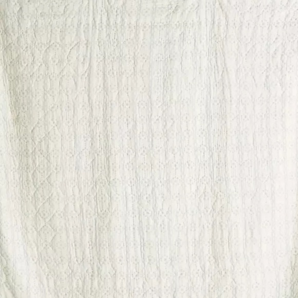 Anthropologie Elsa Cotton Voile Patchwork Quilt Soft Sky Gray Ivory - Picture 4 of 6